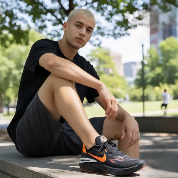 NIB Nike Air Zoom GT Cut 2 Black Phantom Orange Size 7.5 DJ6015-004 Zoom Strobel - Picture 15 of 16